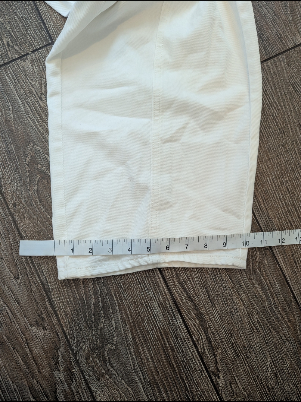 NWT White Pull On Utility Jeans Size 12 Universal Thread Quiet Luxury Coastal - Picture 10 of 10